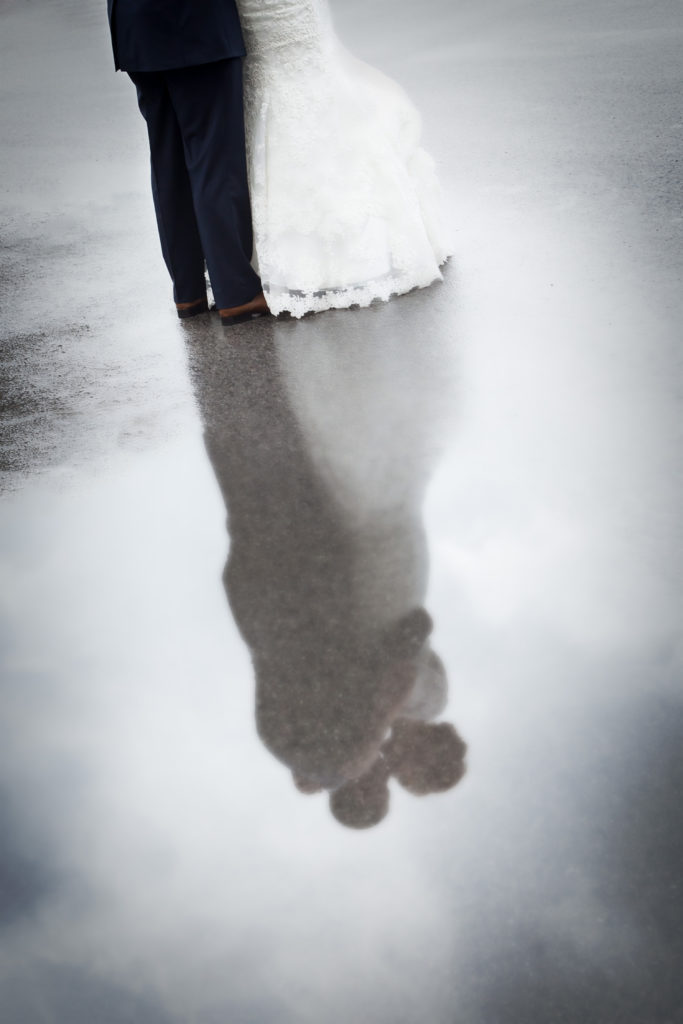 reflection wedding photo